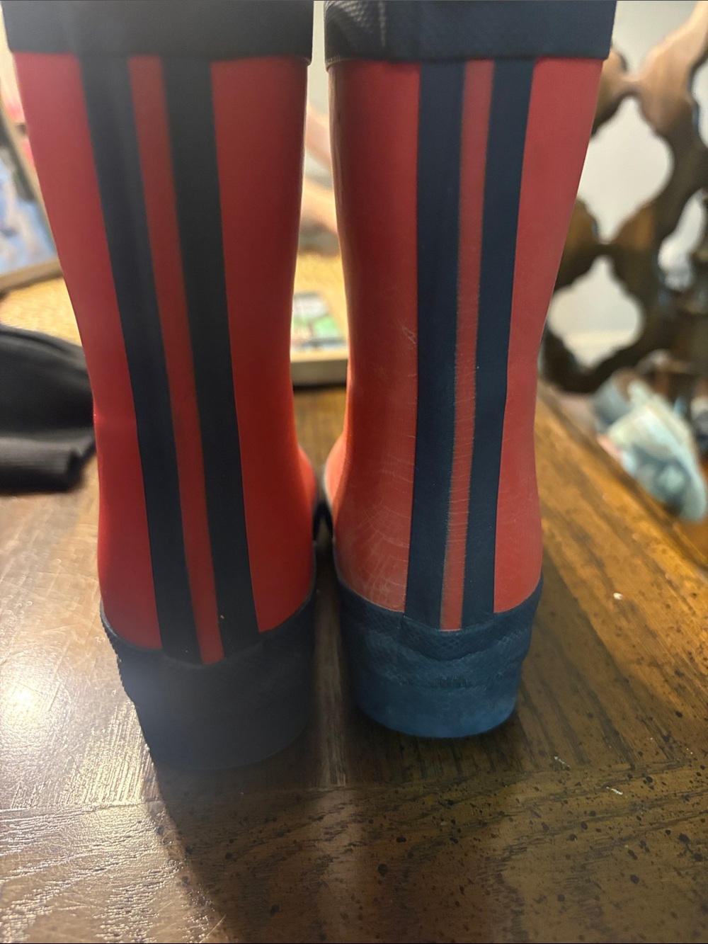 Hatley Red Kids' Rain Boots with Navy Accents - Picture 2 of 5